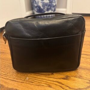 Clare V Mirabel Black Leather Bag & Braided Shoulder Strap